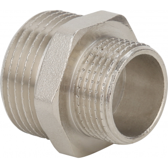Ниппель резьбовой переходной GAPPO G2205.0504 НР 3/4"х1/2" никель Ниппель резьбовой переходной GAPPO G2205.0504 НР 3/4"х1/2" никель